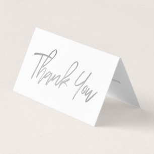 Tack för ditt kort för Modern Silver Foil Script B