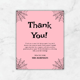 Tack för ditt kort för Möhippan rosa Halloween