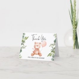 Tack för ditt kort för nalle Baby Shower