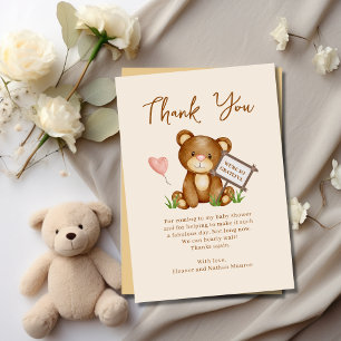 Tack för ditt kort för nalle Baby Shower