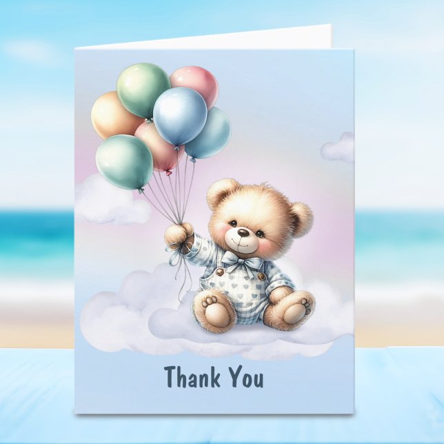 Tack för ditt kort för nalle Baby Shower (Skapare uppladdad)