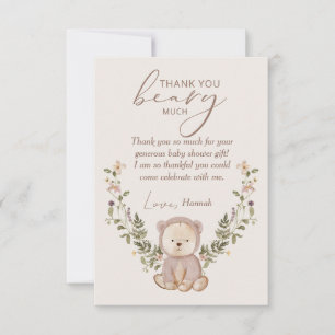 Tack för ditt kort för nalle Baby Shower