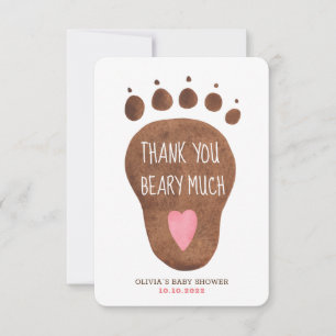 Tack för ditt kort för nalle Beary Baby Shower