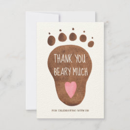 Tack för ditt kort för nalle Beary Baby Shower