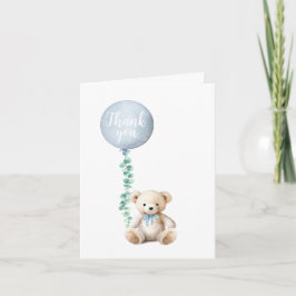 Tack för ditt kort för nalle Blue Baby Shower