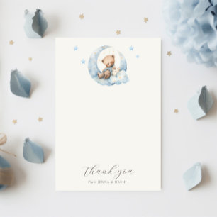 Tack för ditt kort för nalle Måne Baby Shower