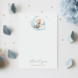 Tack för ditt kort för nalle Måne Baby Shower