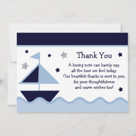 Tack för ditt kort för Nautical/Sailboat-boat/Navy