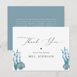 Tack för ditt kort för Nautisk kustblå Snäcka