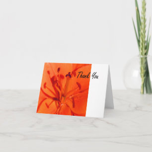 Tack för ditt kort för orange-blomman
