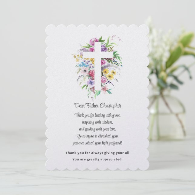 Tack för ditt kort för pastorns uppskattning (Stående Fram)