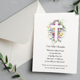 Tack för ditt kort för pastorns uppskattning