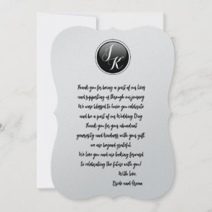 Tack för ditt kort för personlig bröllop