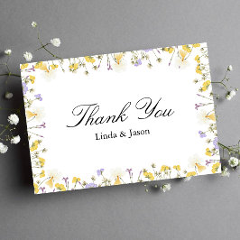 Tack för ditt kort för personlig Rustic Blommigt B