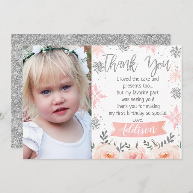 Tack för ditt kort för Photo Rosa Oenderlander (Fram/baksida)