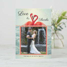 Tack för ditt kort för Photo Sparkling Flamingo Br