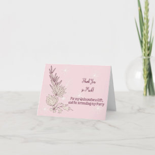 Tack för ditt kort för Quinceanera Gift