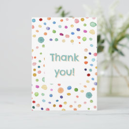 Tack för ditt kort för Rainbow Confetti Watercolor
