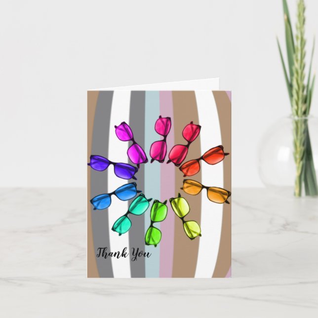 Tack för ditt kort för rand och glas (Framsida)