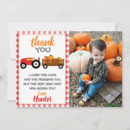 Tack för ditt kort för Red Pumpkin Tractor