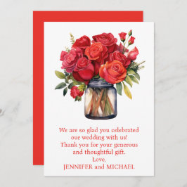 Tack för ditt kort för röd ros