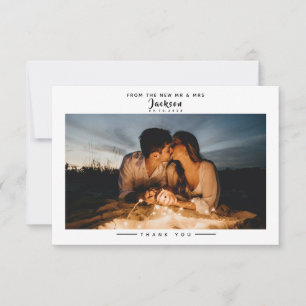 Tack för ditt kort för Romantic Classy Script Bröl