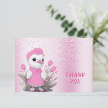 Tack för ditt kort för rosa Anka