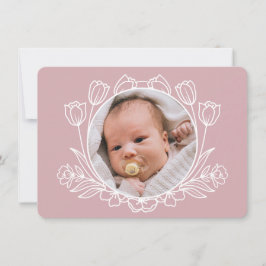 Tack för ditt kort för Rosa av enkel Blommigt