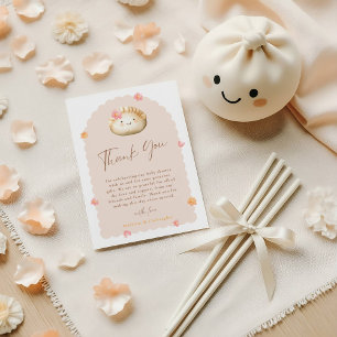 Tack för ditt kort för rosa Dumpling Flicka Shower