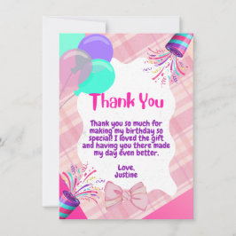 Tack för ditt kort för rosa Firande