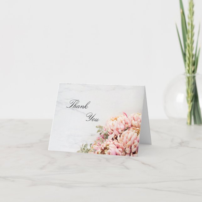 Tack för ditt kort för rosa Flower Personlig (Framsida)