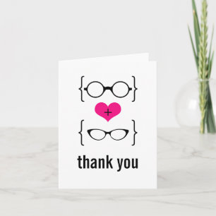 Tack för ditt kort för Rosa Geeky-glas