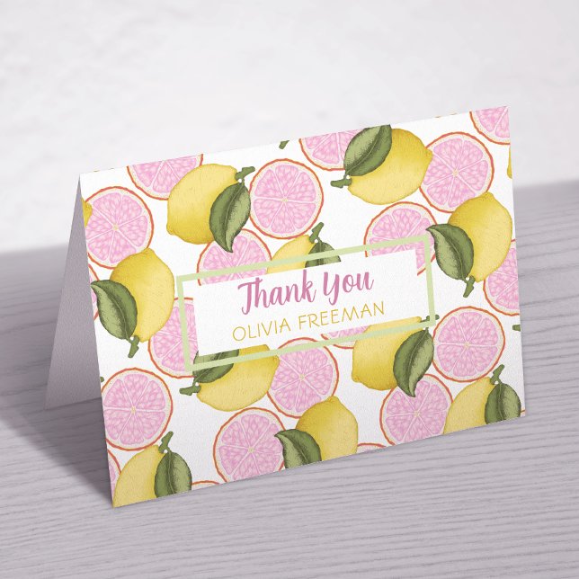 Tack för ditt kort för rosa Lemonade Birthday (Skapare uppladdad)