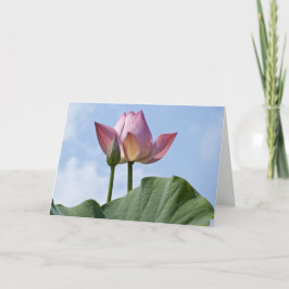 Tack för ditt kort för rosa Lotus