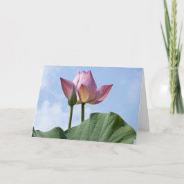 Tack för ditt kort för rosa Lotus