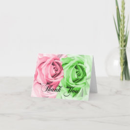 Tack för ditt kort för rosa och Grönt Ro