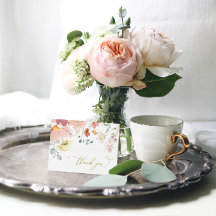 Tack för ditt kort för rosa och rödblommor