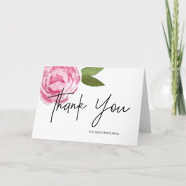Tack för ditt kort för rosa Peony-Personligen