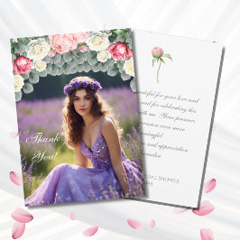 Tack för ditt kort för rosa ros Photo Möhippa