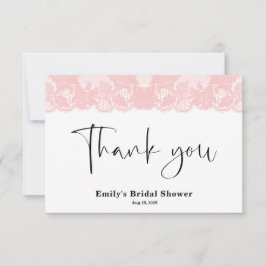 Tack för ditt kort för rosa Snöre Möhippa