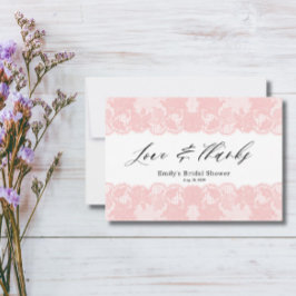 Tack för ditt kort för rosa Snöre Möhippa