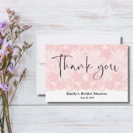 Tack för ditt kort för rosa Snöre Möhippa