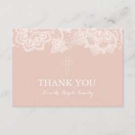 Tack för ditt kort för Rosa Snöre Religiösa