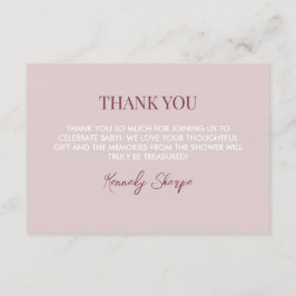 Tack för ditt kort för rosa Tarot Baby Shower