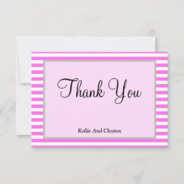 Tack för ditt kort för rosa/vitt Rand