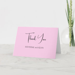 Tack för ditt kort för rosa White Blommigt Bröllop