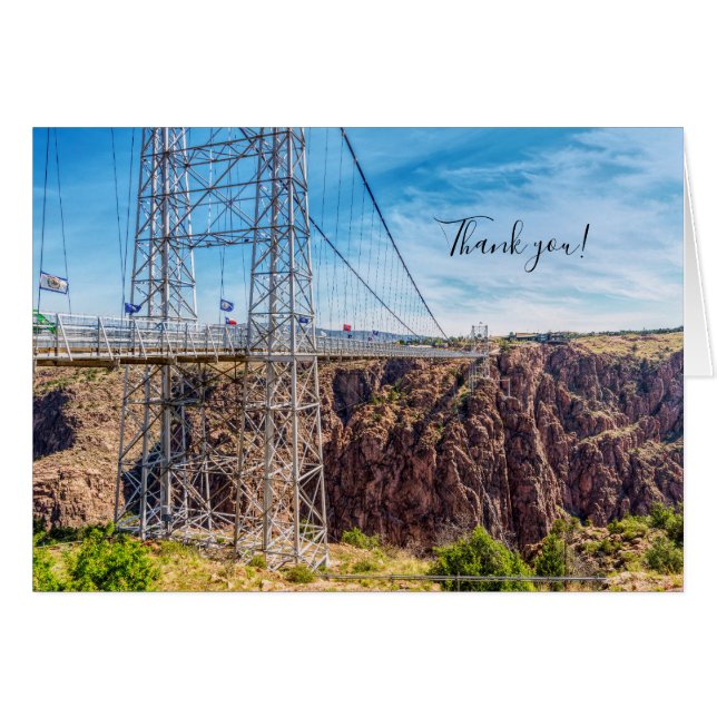 Tack för ditt kort för Royal Gorge Bridge-sidvy (Framsidan Horizontal)