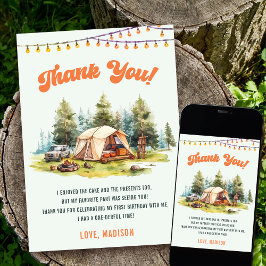 Tack för ditt kort för Rustic Camping Födelsedagsf