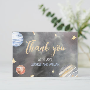 Tack för ditt kort för rymden Baby Shower
