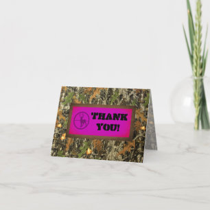 Tack för ditt kort för shock rosa Camo